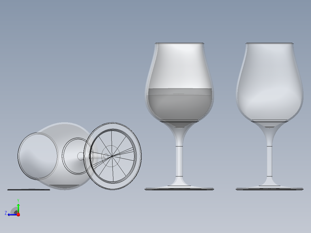 酒杯 (2)右视图