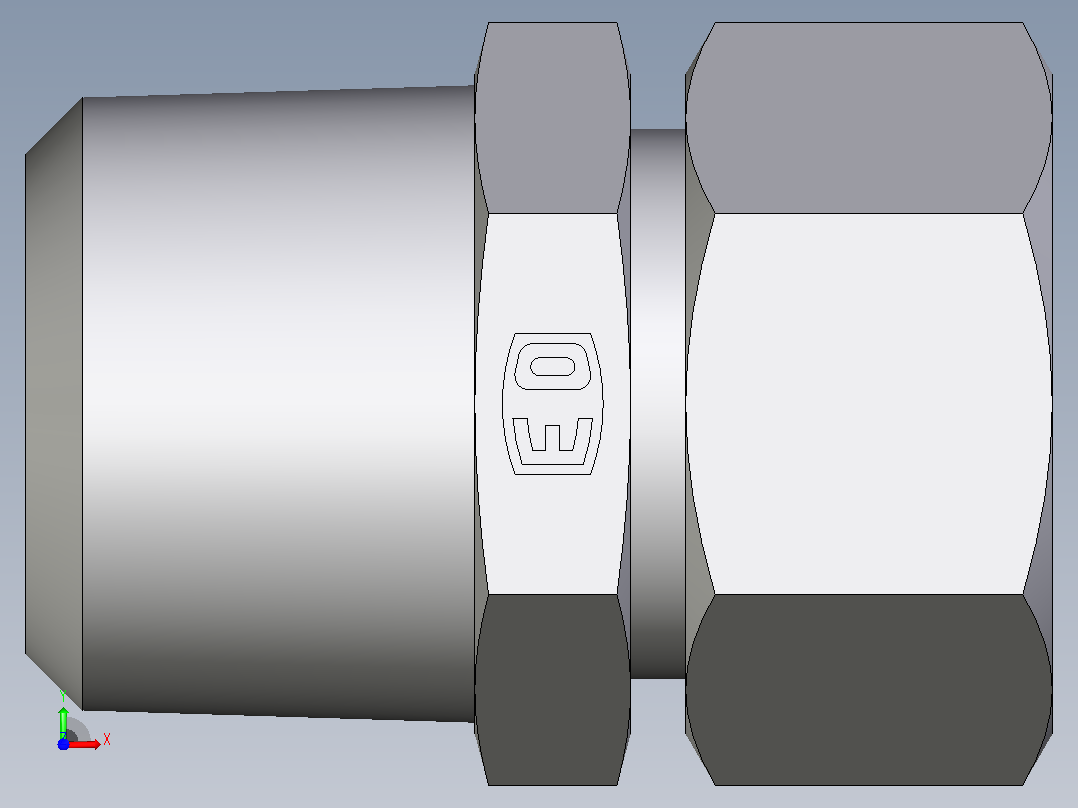 公螺柱连接器GE22L1NPT71前视图