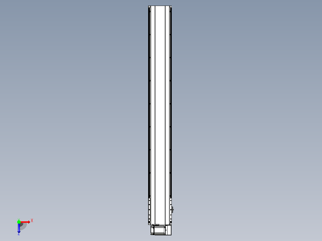 皮带直线轴半封闭可选导轨TPA-HNB-202D-140-L1550-RU-C-P75-N3俯视图