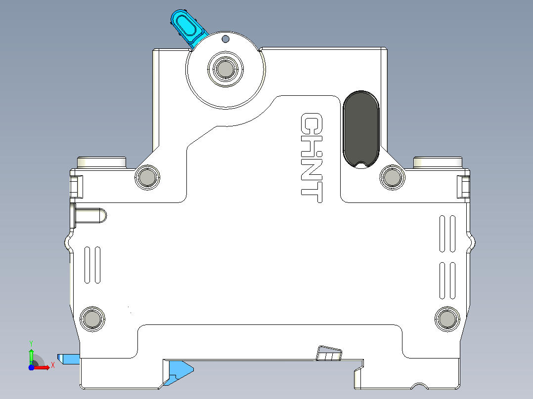 NXB-63 1P小型断路器三维模型202307前视图