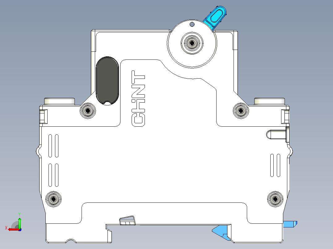 NXB-63 1P小型断路器三维模型202307后视图