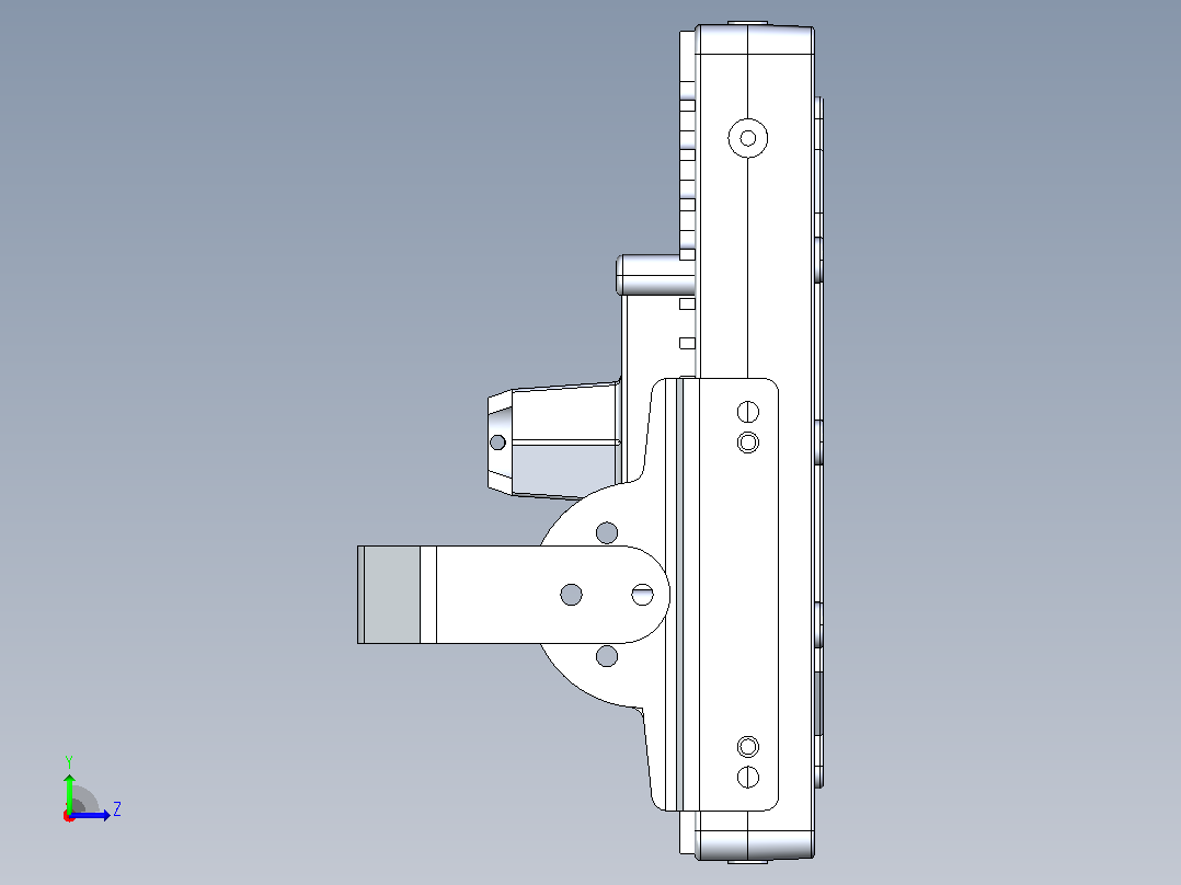 C1D1防爆100瓦低隔间LED灯具-140°展开-喷漆室批准左视图