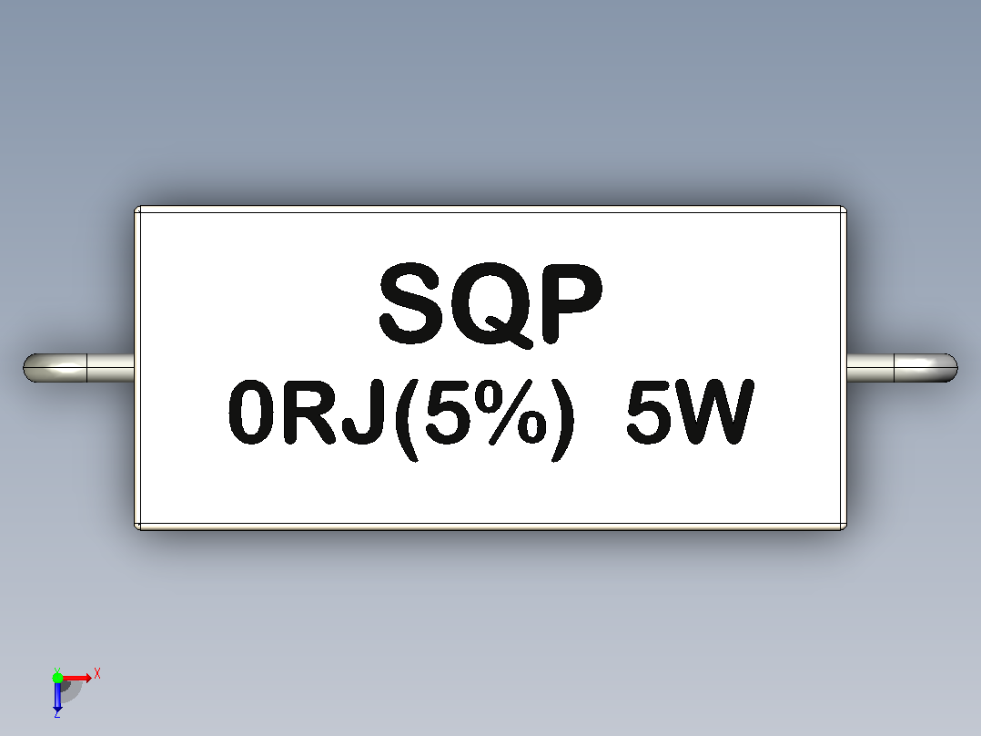 电阻器组RES_SQPH_5W_1100mil_0R_J(5%)俯视图