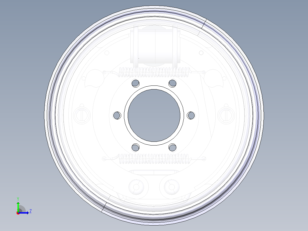 鼓式制动器设计(CATIA+CAD+说明书)左视图
