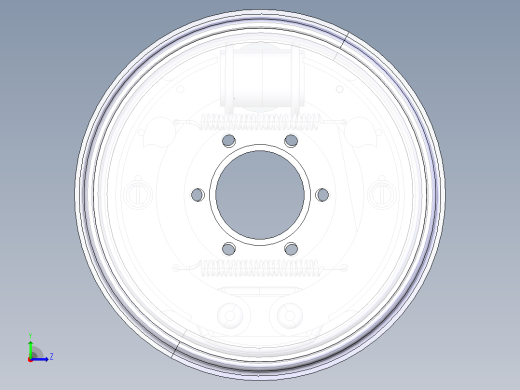 鼓式制动器设计(CATIA+CAD+说明书)左视缩略图
