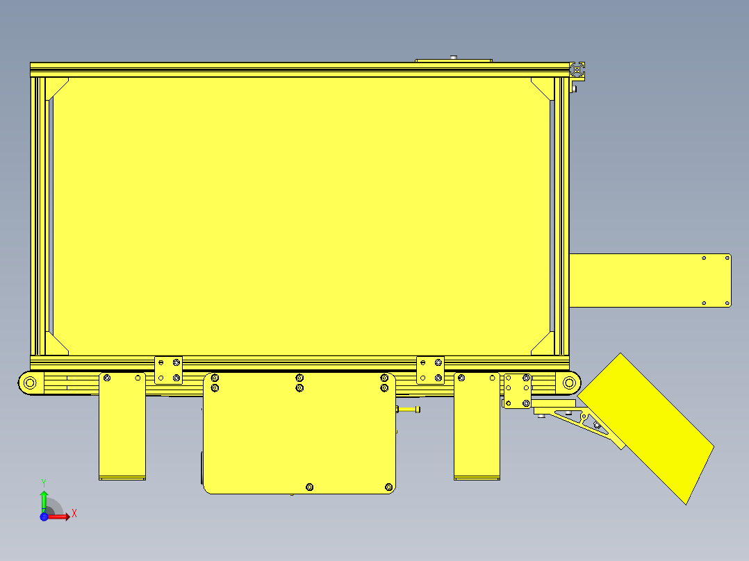 皮带输送机料斗前视图