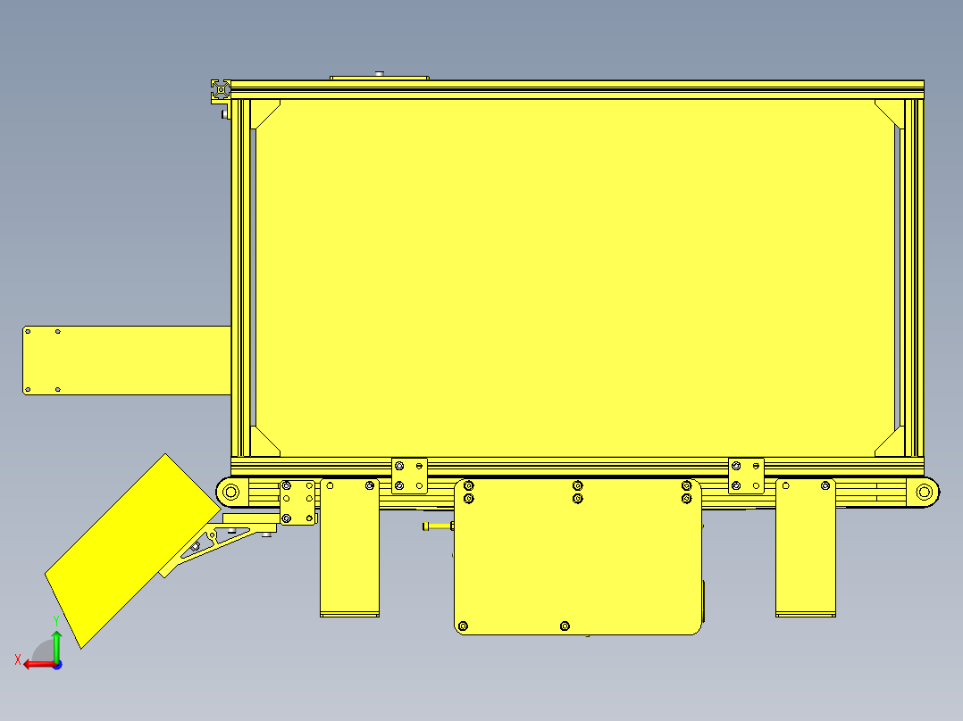皮带输送机料斗后视图