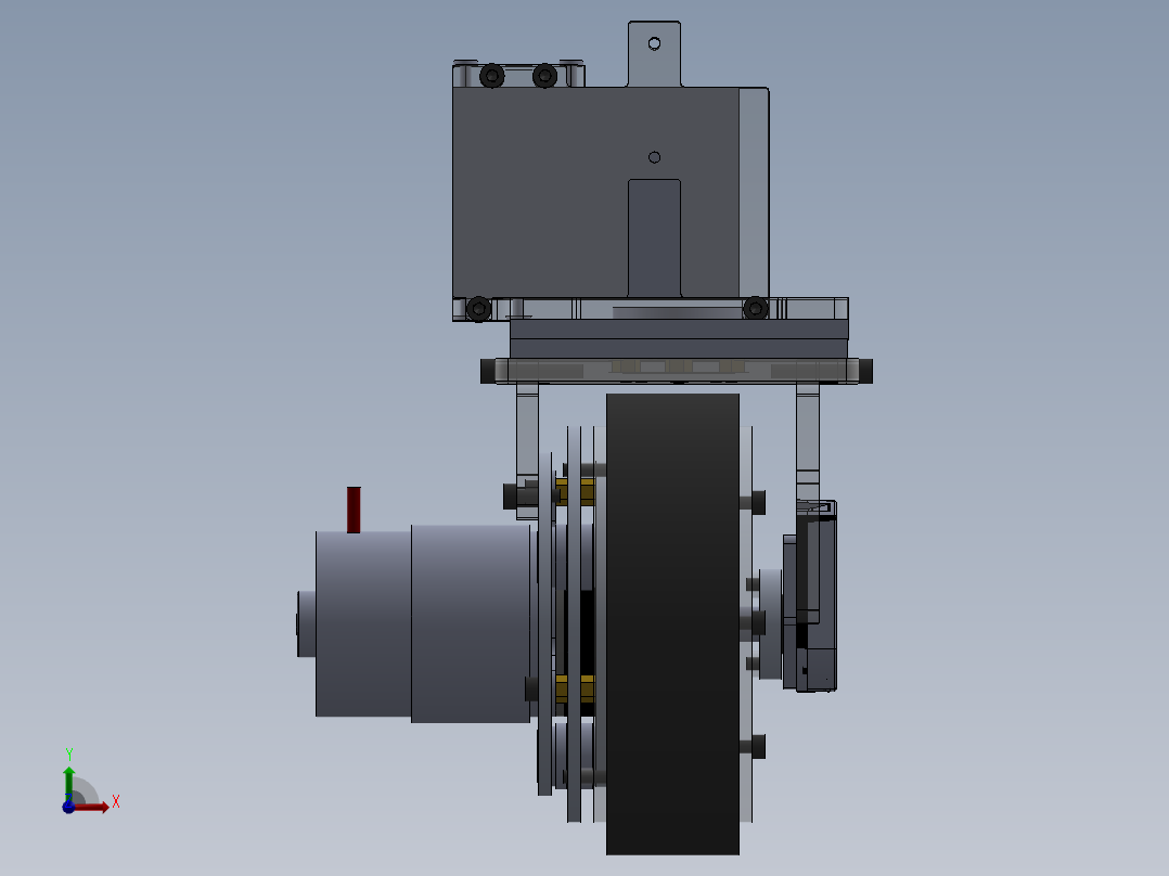 伺服电机转向驱动机构sw22可编辑前视图