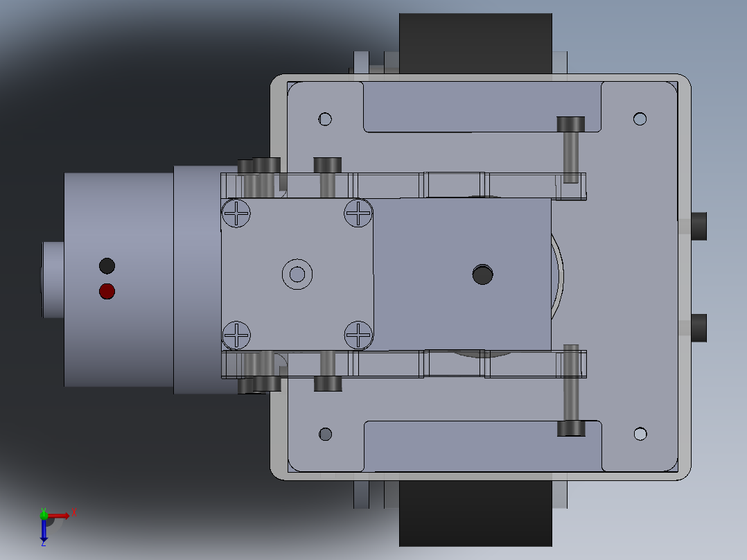 伺服电机转向驱动机构sw22可编辑俯视图