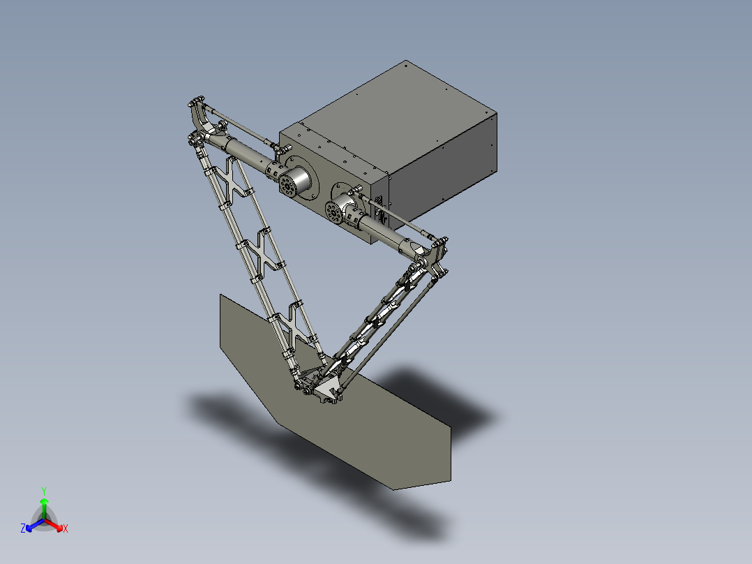 并联机器人D2-1000正等轴测图