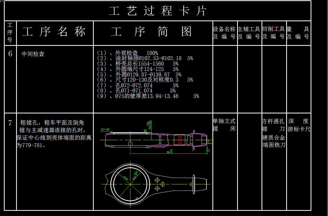 0021-汽车后桥壳体加工工艺及夹具设计（两套夹具）