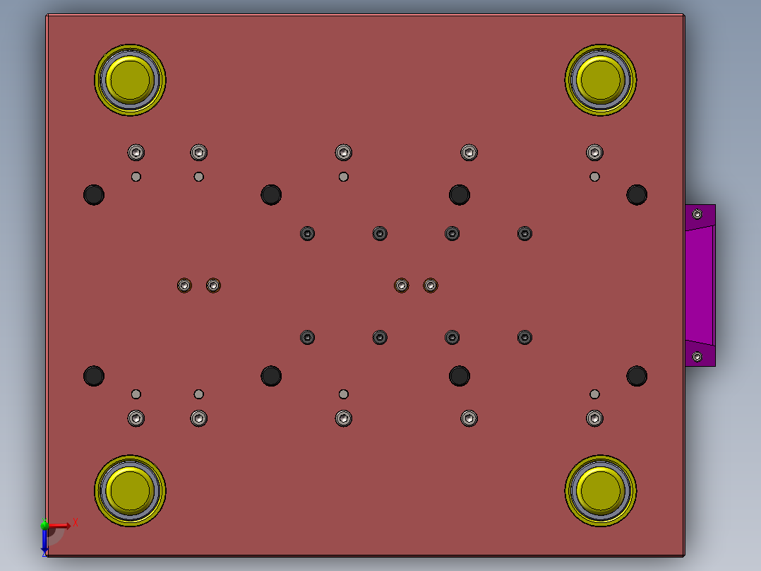 微电机定、转子片级进模的设计（含三维）100俯视图