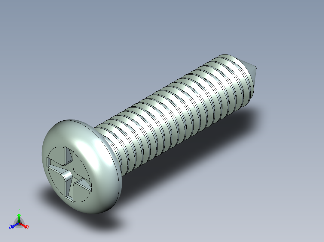 螺丝钉正等轴测图
