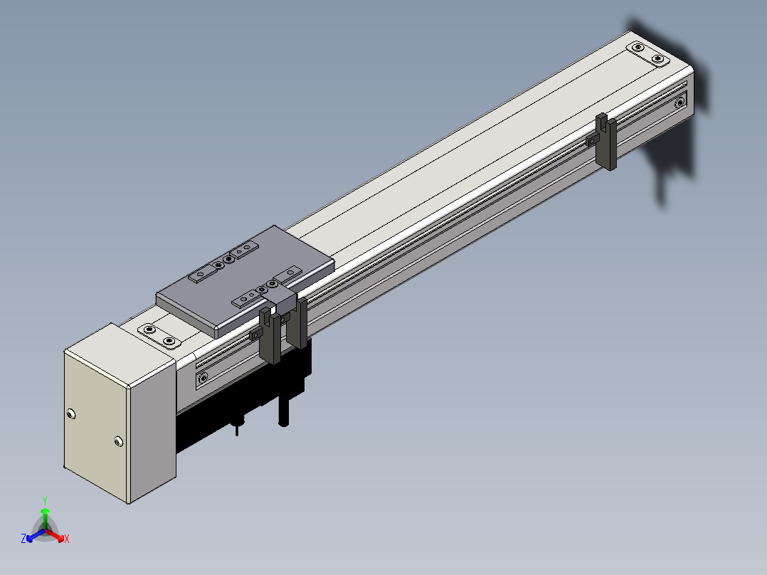 Toyo东佑达直线模组-ETH6-300-BM+煞車-M5正等轴测图