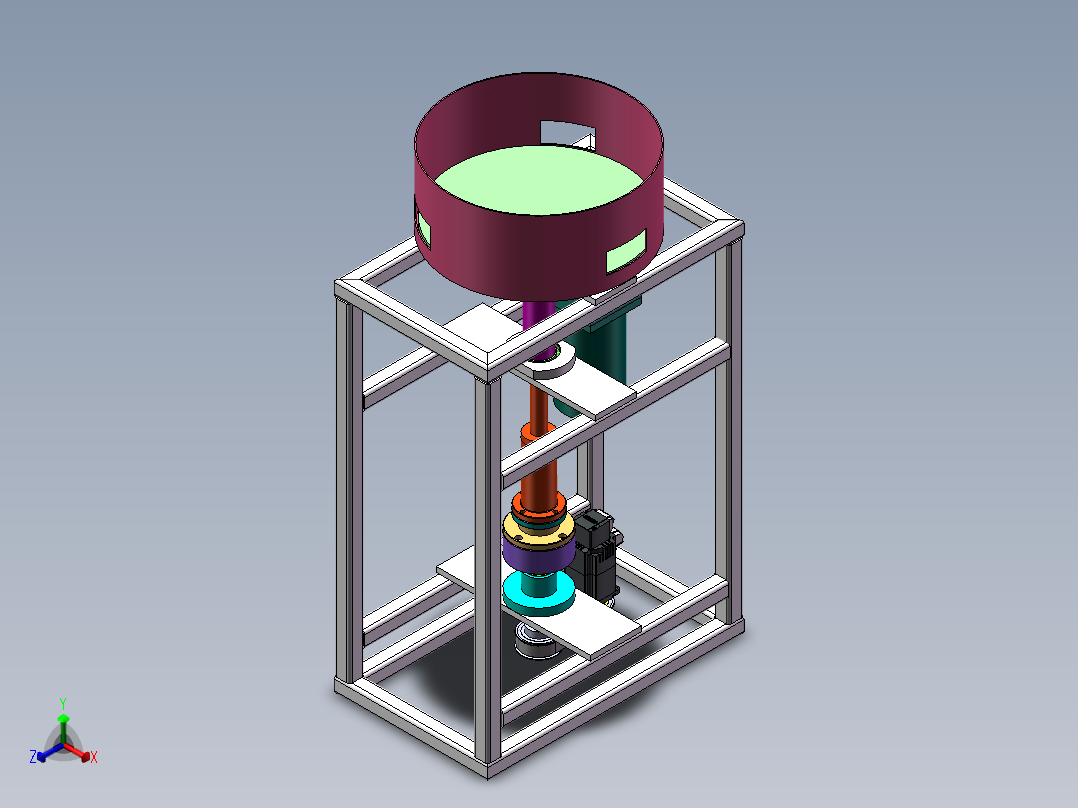 2022.06月-粉末搅拌机sw18可编辑正等轴测图