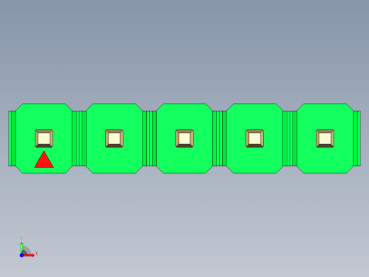 彩色公头100mil（2.54mm）系列-DS1021_green_1x05p_100mil_Type43_rev1.0前视缩略图