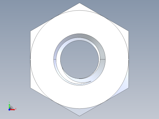 公制螺母-M2.5x0.45.STEP前视缩略图