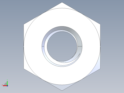 公制螺母-M2.5x0.45.STEP后视缩略图