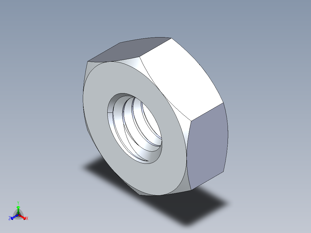 公制螺母-M2.5x0.45.STEP正等轴测图