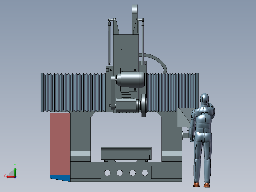 664龙门磨床后视图