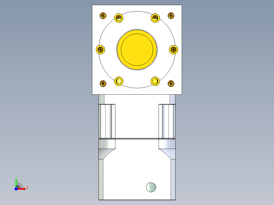 换向器PW70单轴 PGH60-L1 14-50-70-M4.stp前视图