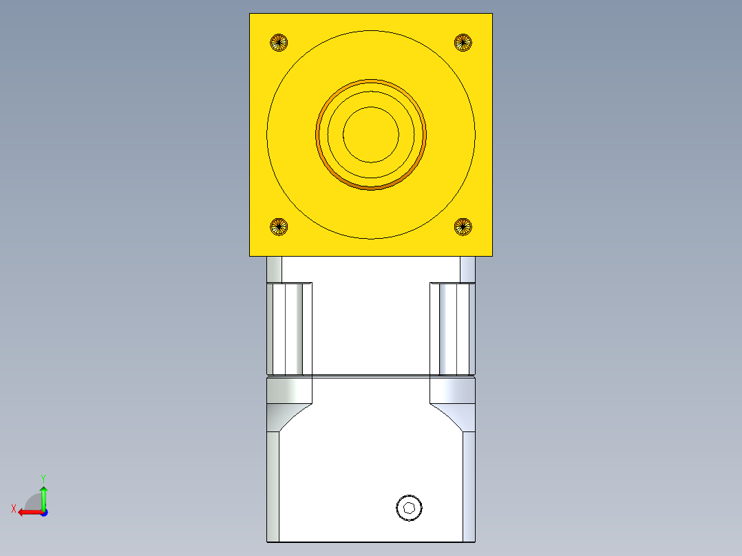 换向器PW70单轴 PGH60-L1 14-50-70-M4.stp后视图