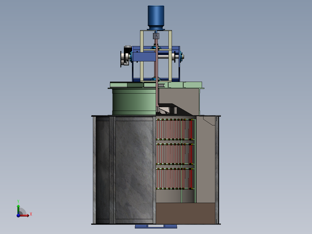 金属热处理炉前视图