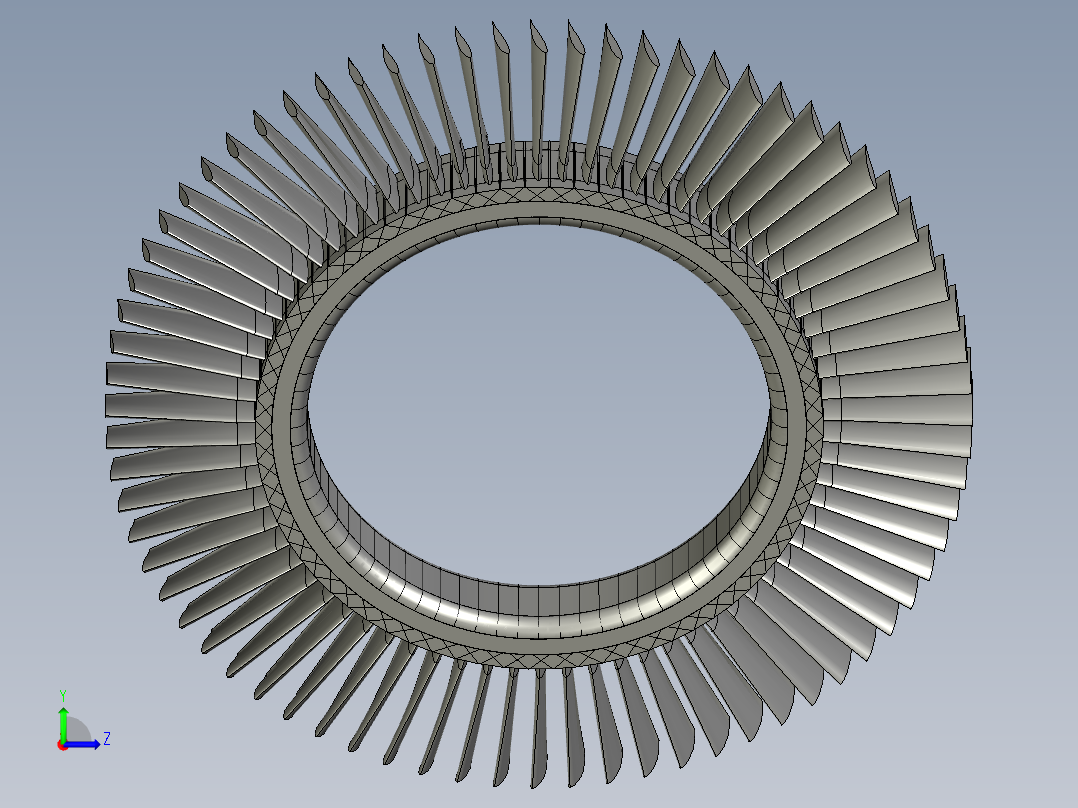 涡轮 叶片 涡扇 (33)左视图