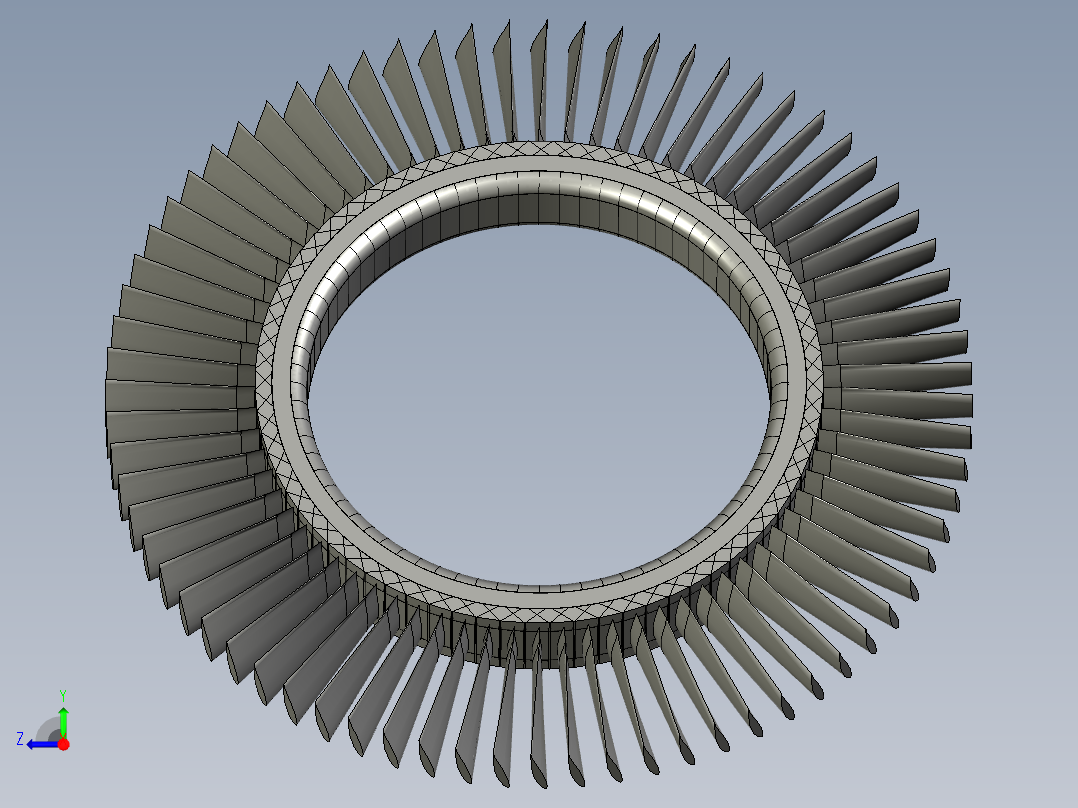 涡轮 叶片 涡扇 (33)右视图