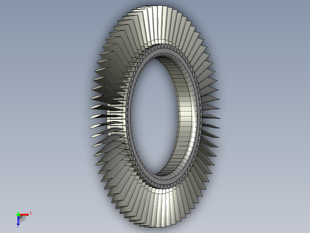涡轮 叶片 涡扇 (33)俯视图