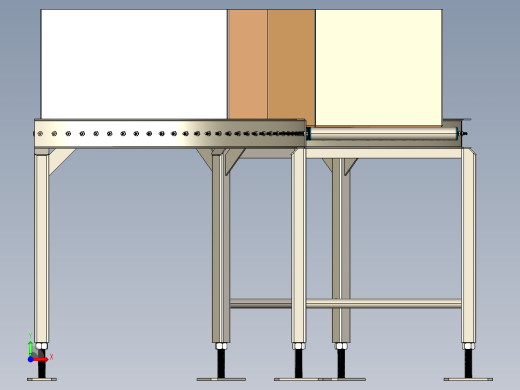 90度滚筒输送机roller-conveyor-35-stp前视缩略图