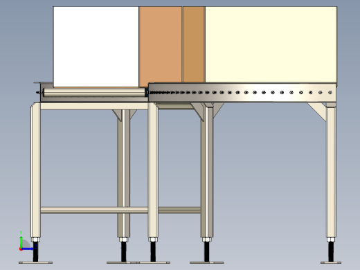 90度滚筒输送机roller-conveyor-35-stp左视缩略图