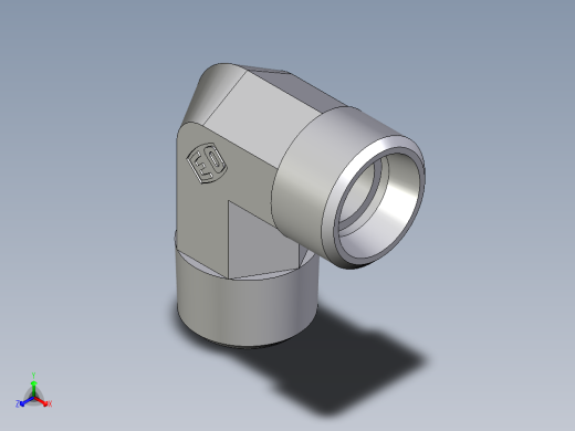 卡套式工业通用硬管接头EO_Male_stud_elbow_WE15LR71X正等轴测缩略图