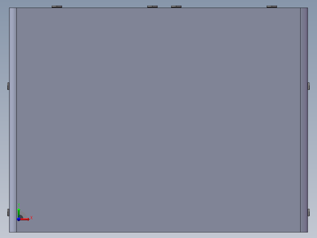 电子机箱结构设计前视图