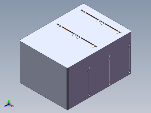 电子机箱结构设计正等轴测缩略图