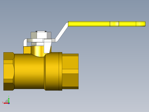 管道手动球阀-水管开关阀-手动阀门铜球阀DN15后视缩略图