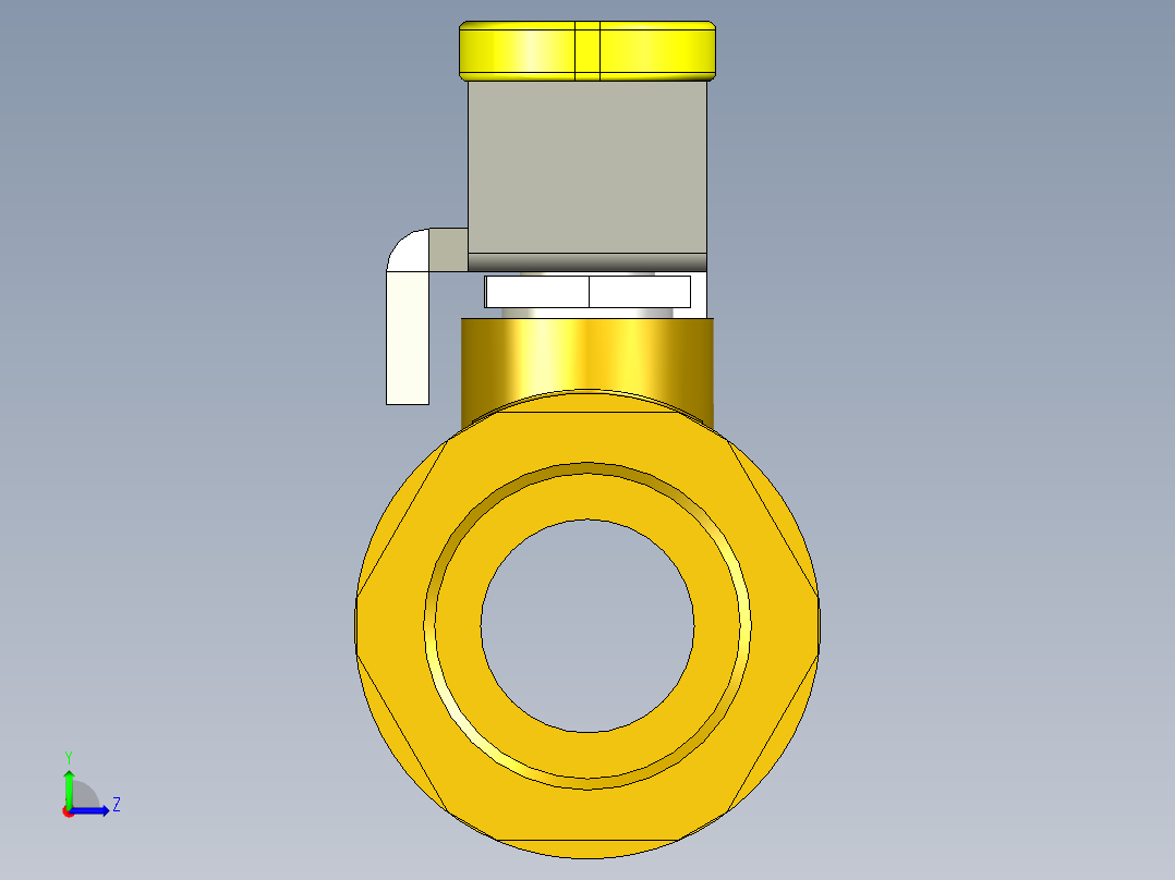 管道手动球阀-水管开关阀-手动阀门铜球阀DN15左视图