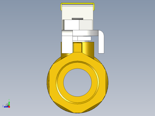 管道手动球阀-水管开关阀-手动阀门铜球阀DN15右视缩略图