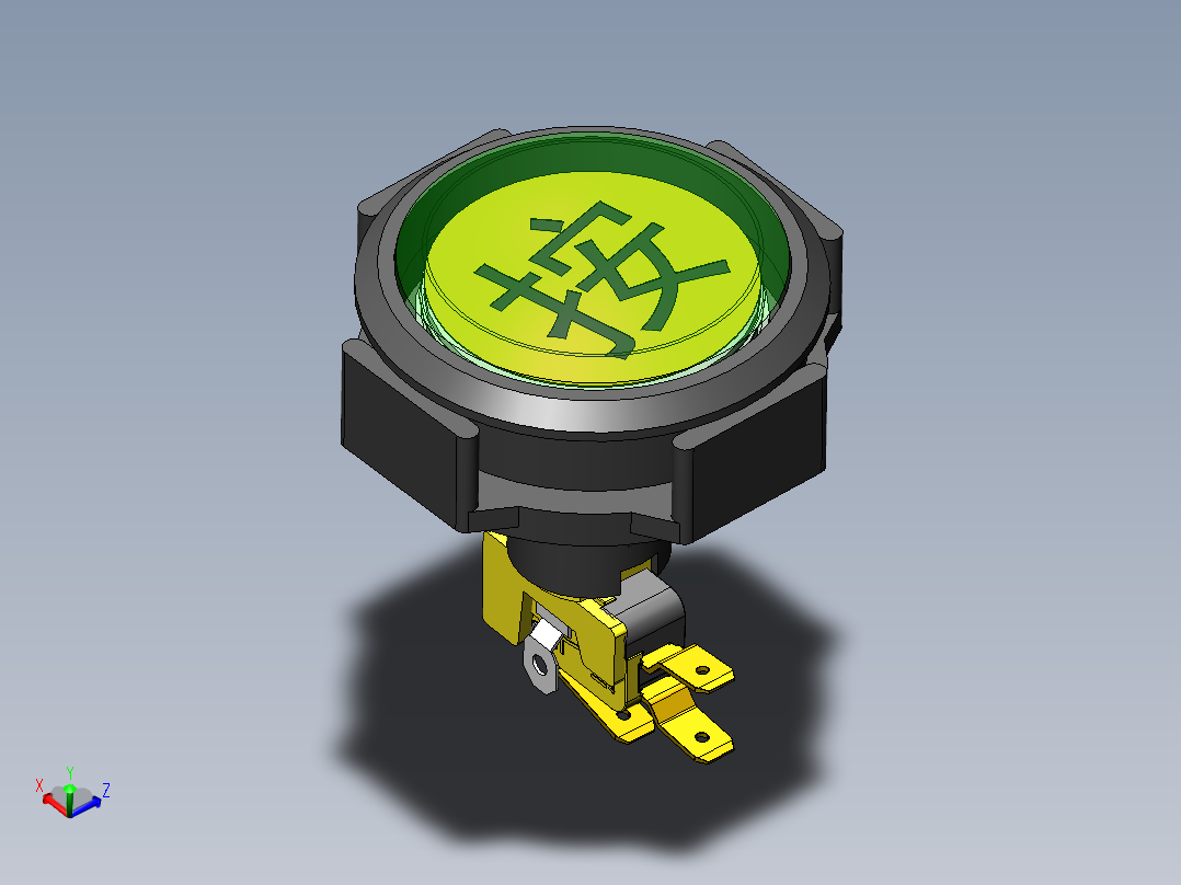 蓝球机游戏机按钮63mm