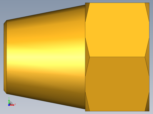 扩口式工业通用硬管接头Short Nut 41FS-2前视缩略图