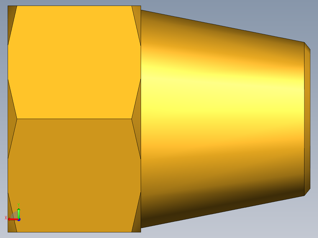 扩口式工业通用硬管接头Short Nut 41FS-2后视图