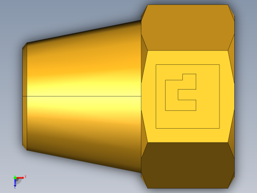 扩口式工业通用硬管接头Short Nut 41FS-2俯视缩略图