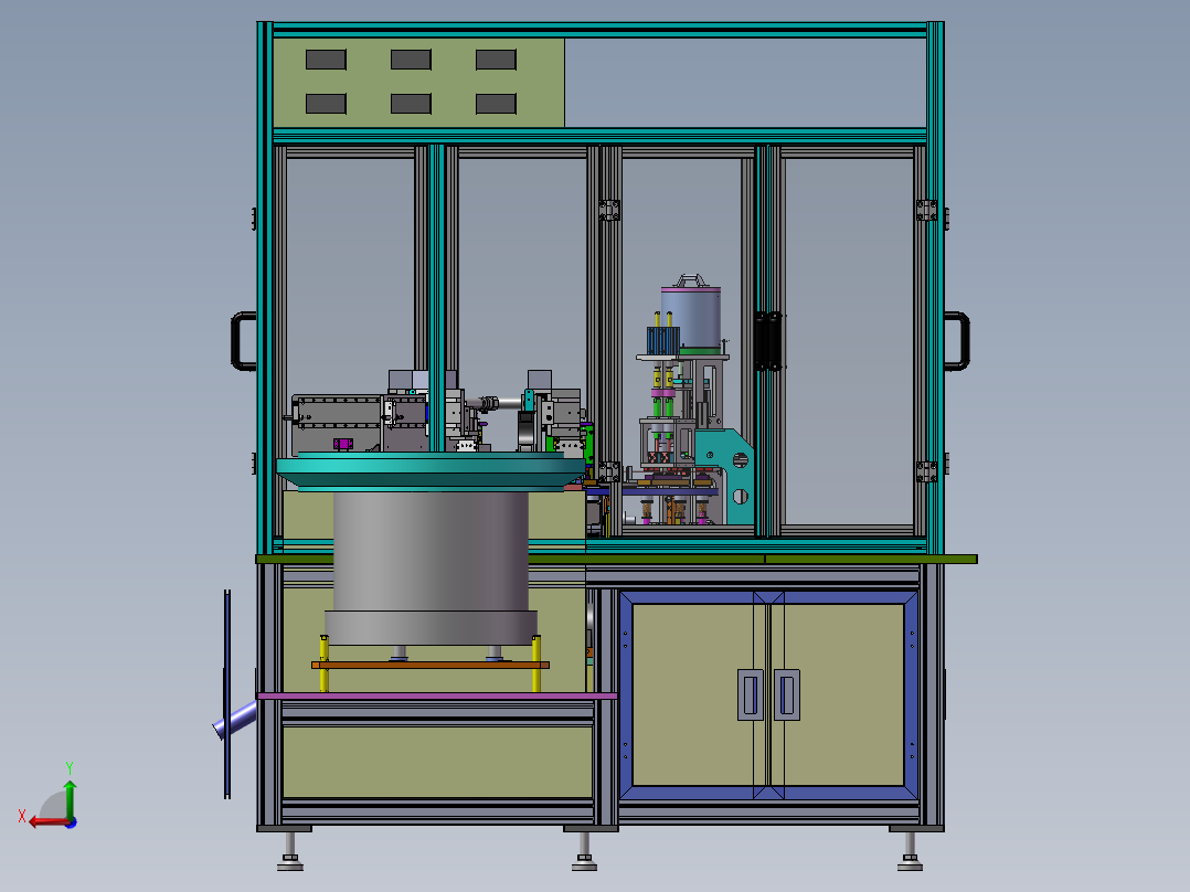 转盘式多工位检测机后视图