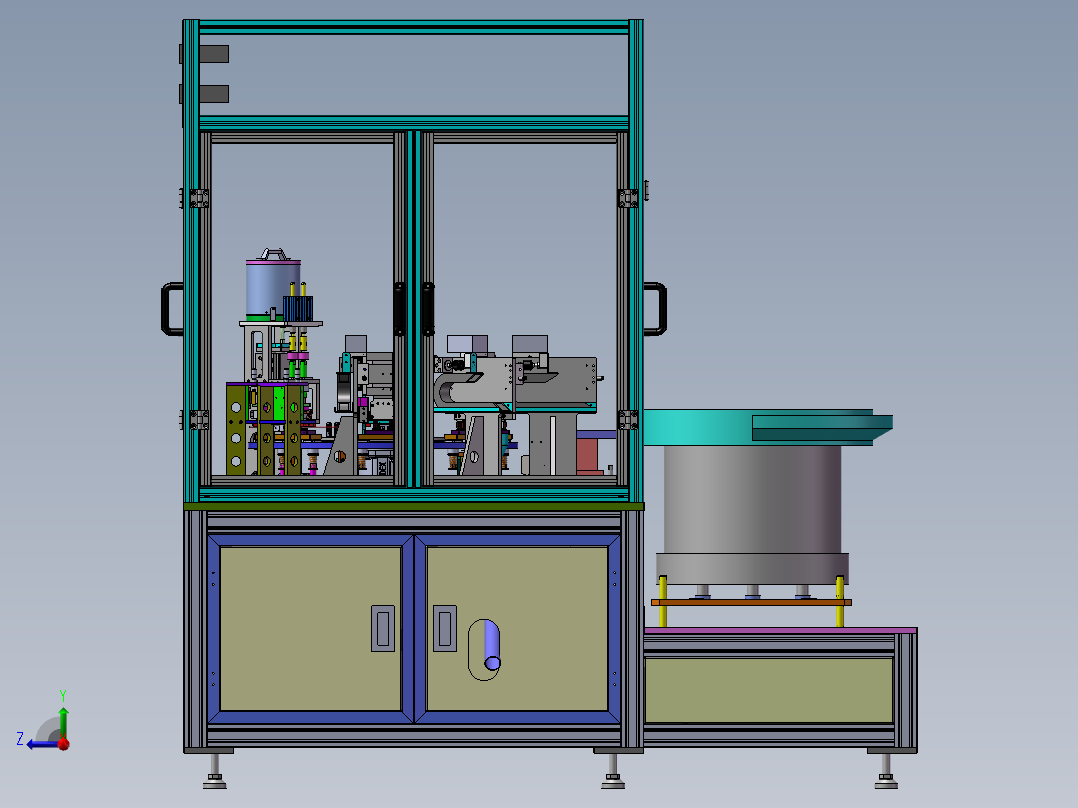 转盘式多工位检测机右视图