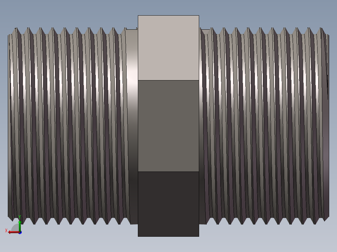对丝-六角等径 DN20后视图