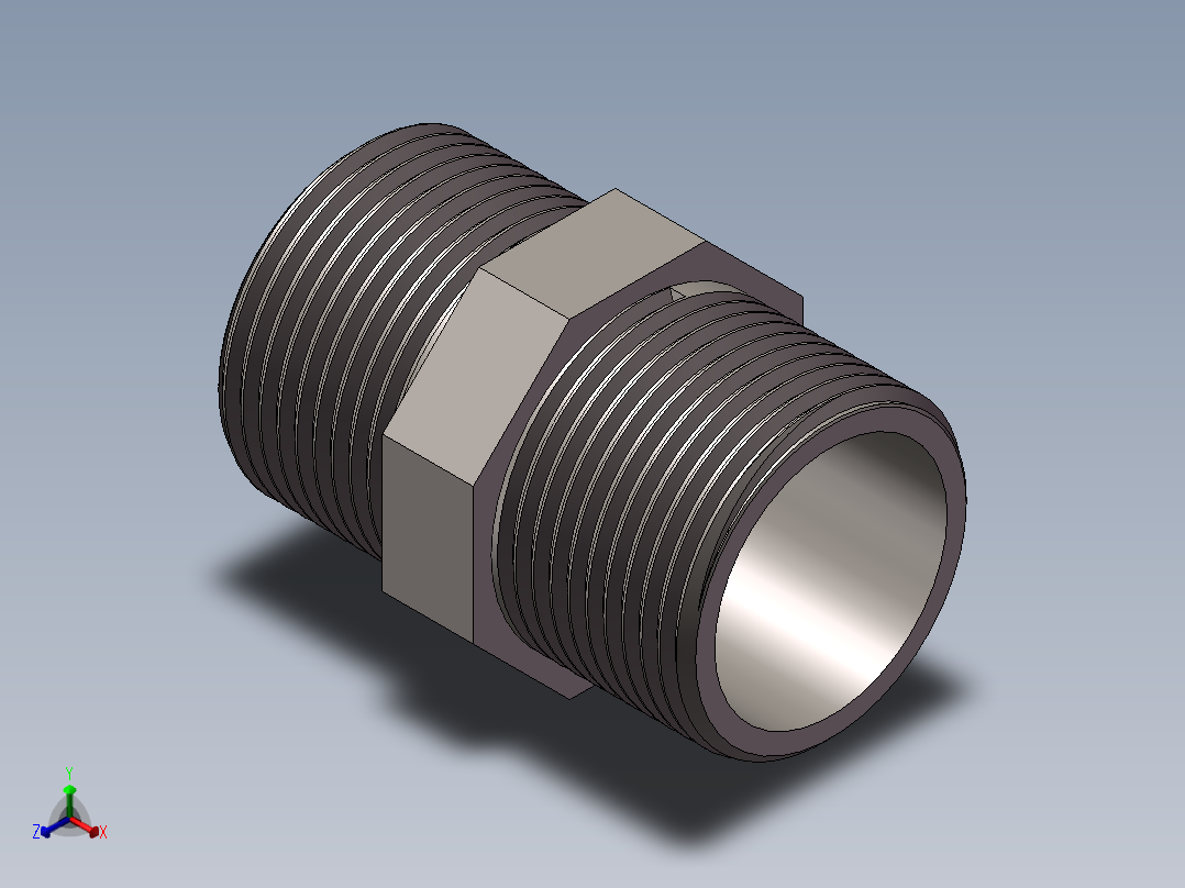对丝-六角等径 DN20正等轴测图