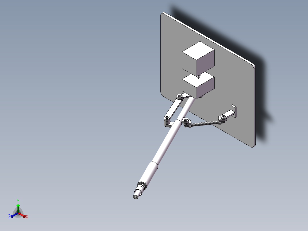 红枣采收设备正等轴测图