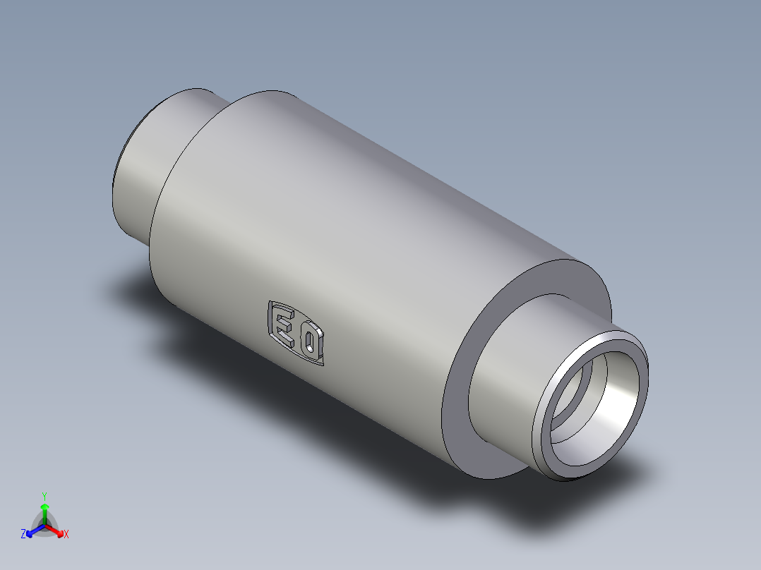 卡套式工业通用硬管接头EO_Weld_bulkhead_fitting_ESV16S71X正等轴测图