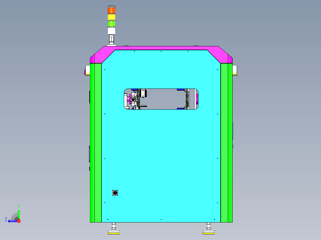 链条式PCB翻板机sw18可编辑右视图