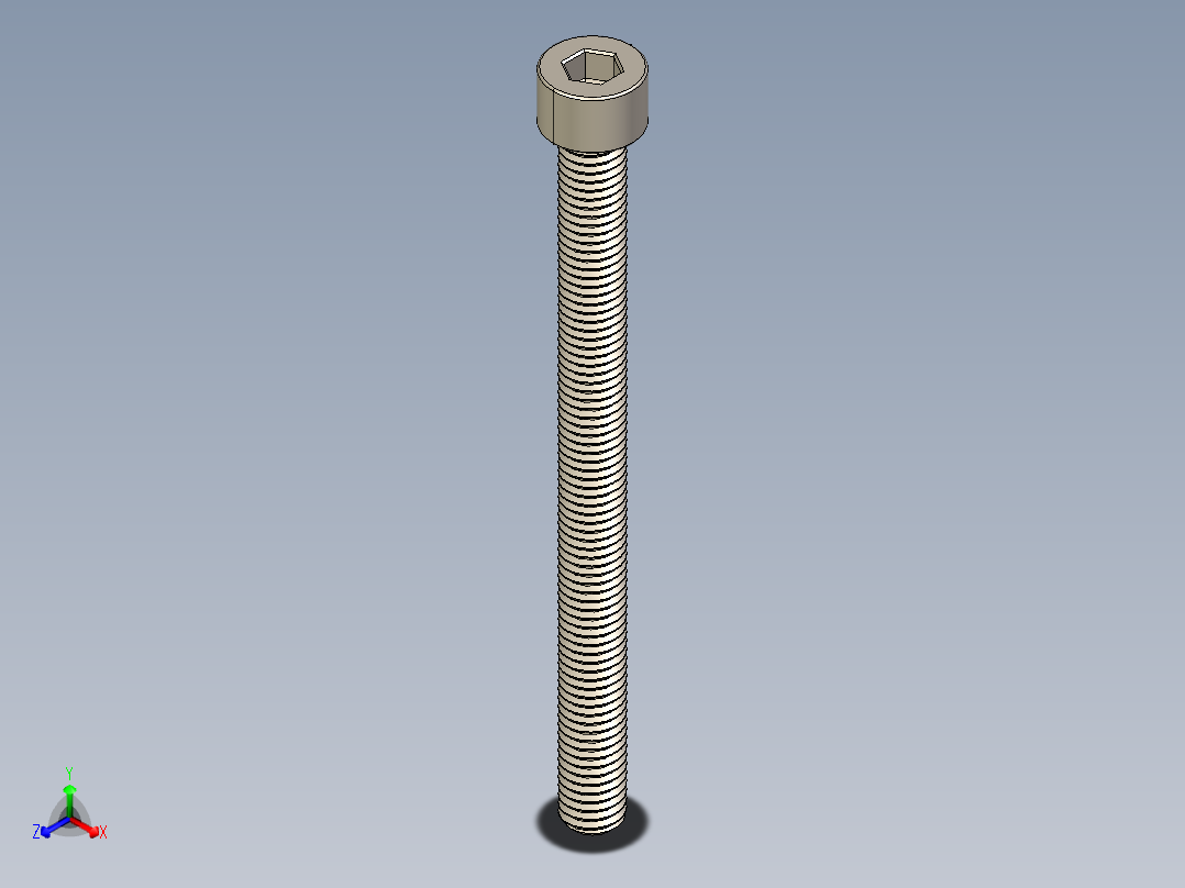Screw_DIN_912_M8x100F_A2.STEP公制内六角螺钉主视图